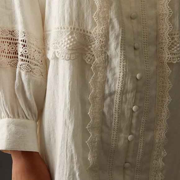 By Anthropologie Button-Front Mini Dress - Picture 4 of 10